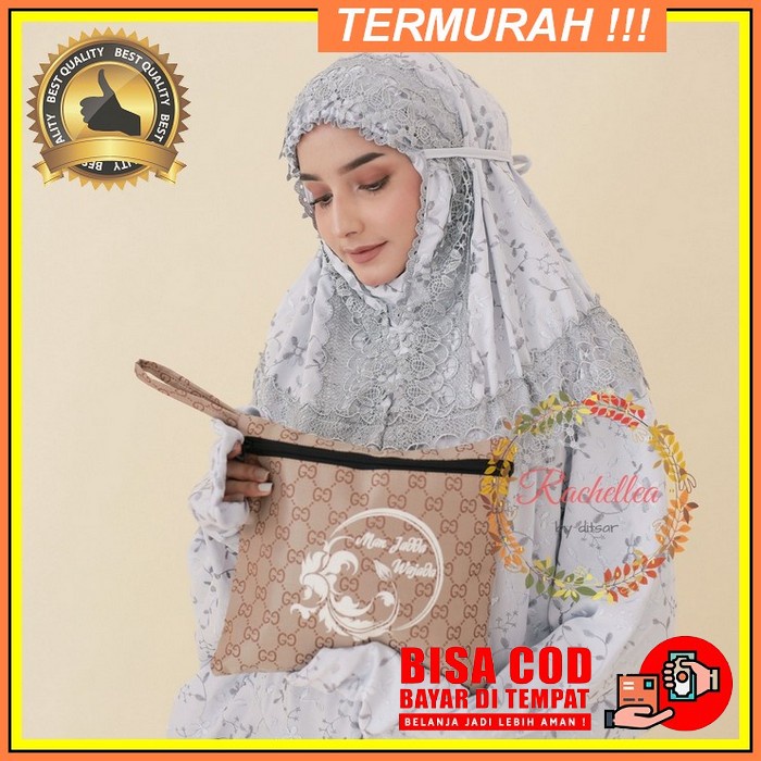 Mukena Andin Nafisha Renda Seroja Twotone Mukena Katun Jumbo Full Renda Keong Travelling Mukenah Han