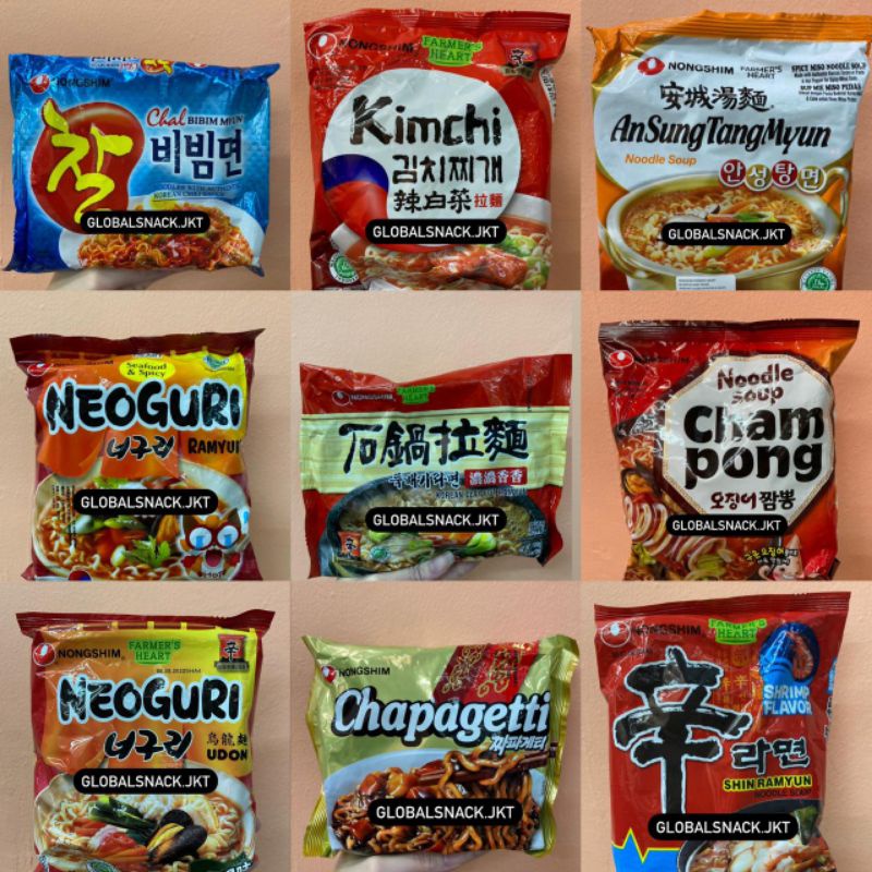 

NONGSHIM Spicy Mushroom / Shrimp / Korean Kimchi Ramyun / Chapaghetti / Neoguri Udon / Clay pot