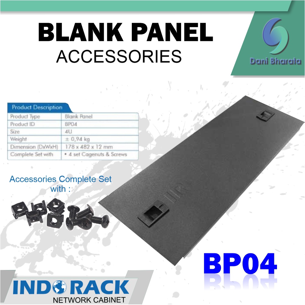 Indorack Aksesoris Blank Panel 4U