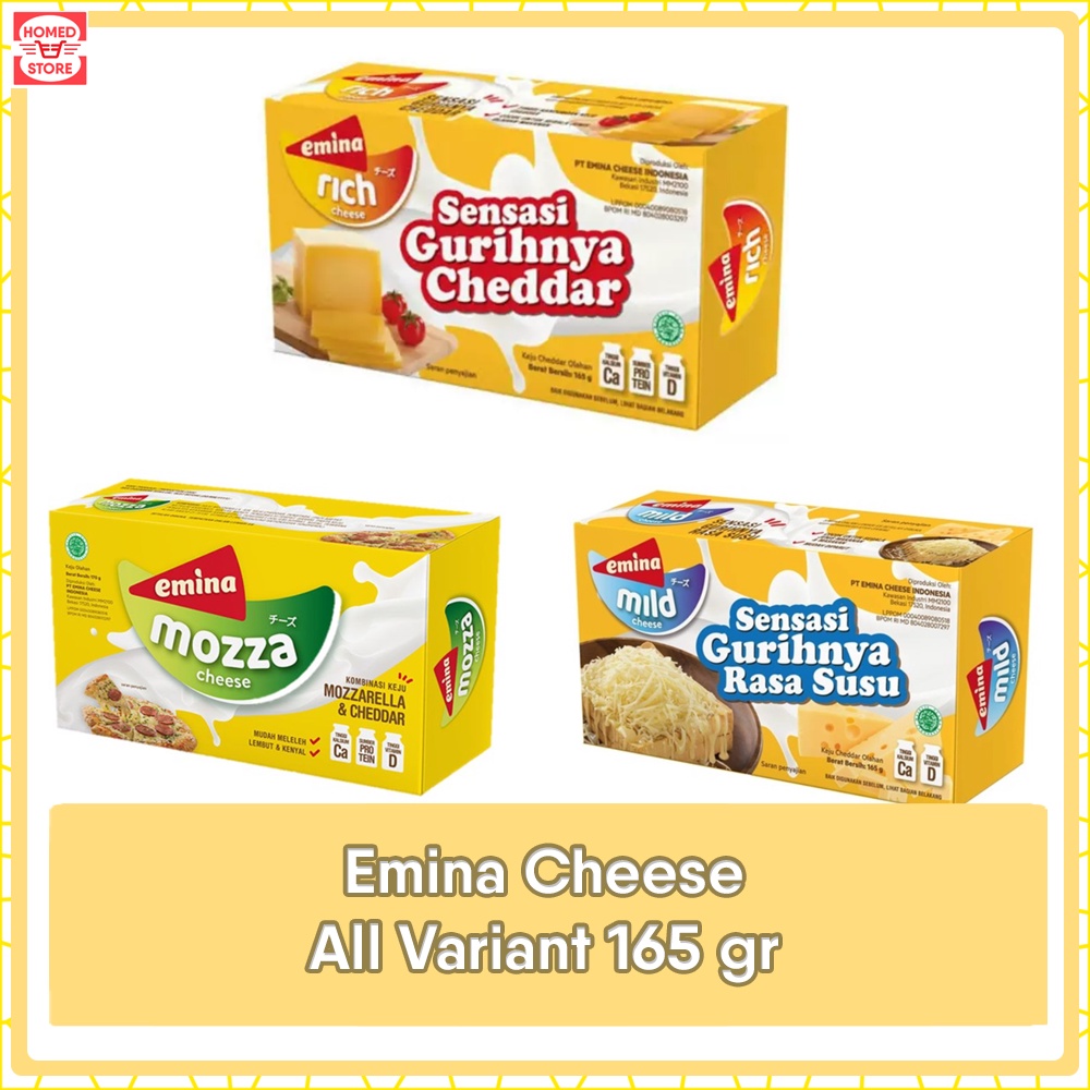 

Emina Cheese Keju Mild / Rich / Mozza 165gr