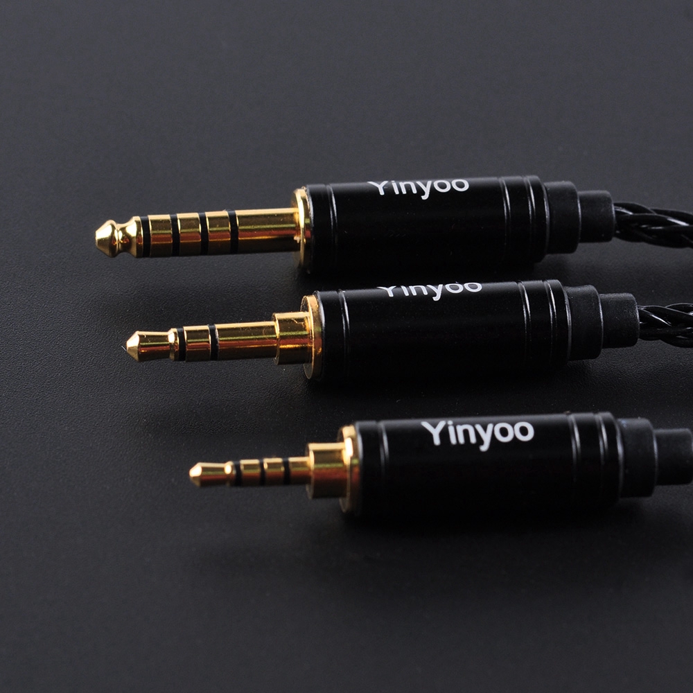 Yinyoo 8 Core Share Kabel Tembaga Lapis Silver 3.5 / 2.5 / 4.4mm dengan mmcx 2pin for KZ ZSN ZS10 pro