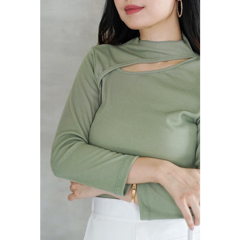 Vila Knit Top Blouse Atasan Wanita