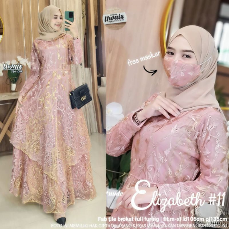 ELIZABETH 11 ORI UWAIS (GAMIS BROKAT sz XL)
