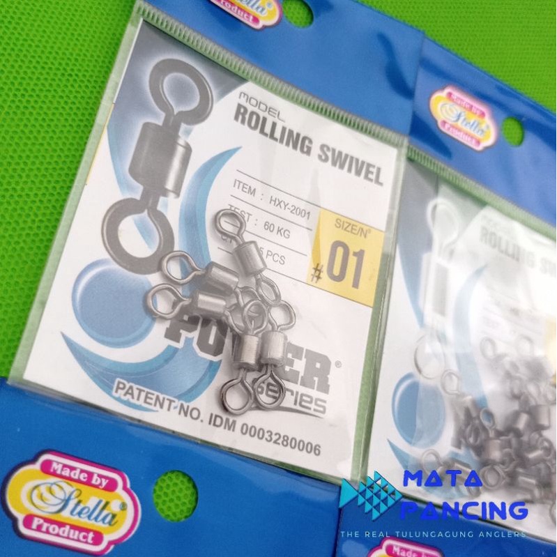 Stella rolling swivel black nikel murah kuat untuk casting atau galatama