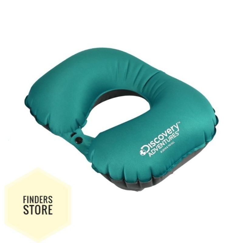 Discovery Adventures Bantal Leher Automatic/Bantal Highlight Penyangga Leher Dan Bahu/Bantal Travel/