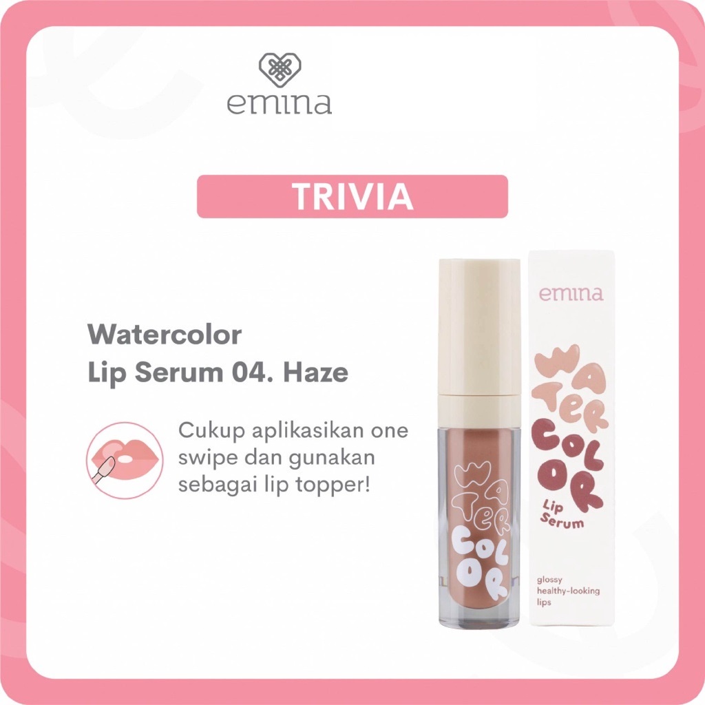 Emina Lip Mask Sleeping Mask Watercolor Lip Serum Lip Mask Lip Serum Perawatan Bibir BPOM (Valensia)