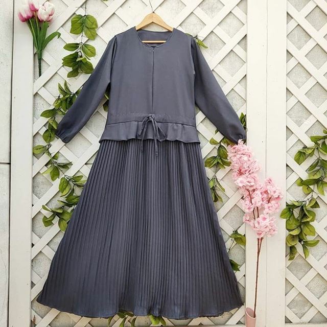 Gamis baju denada lebaran premium jumbo remaja rempel wanita E0U6 Maxi Syari pesta mewah elegan terb