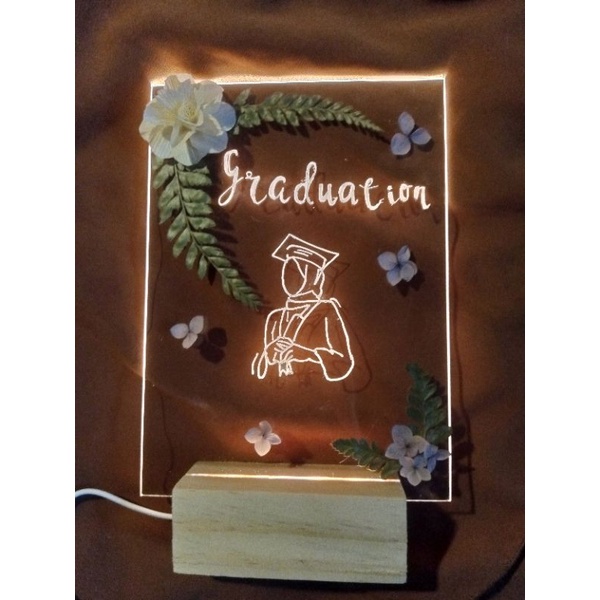 Acrylic custom / Akrilik custom / Acrylic LED / Graduation / Birthday / Wedding DLL
