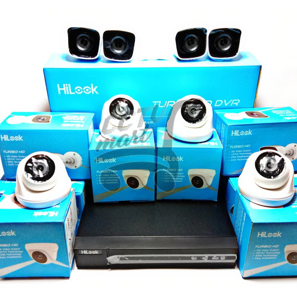 Paket cctv 8ch hilook 8cam 2mp komplit termurah tinggal pasang Murah