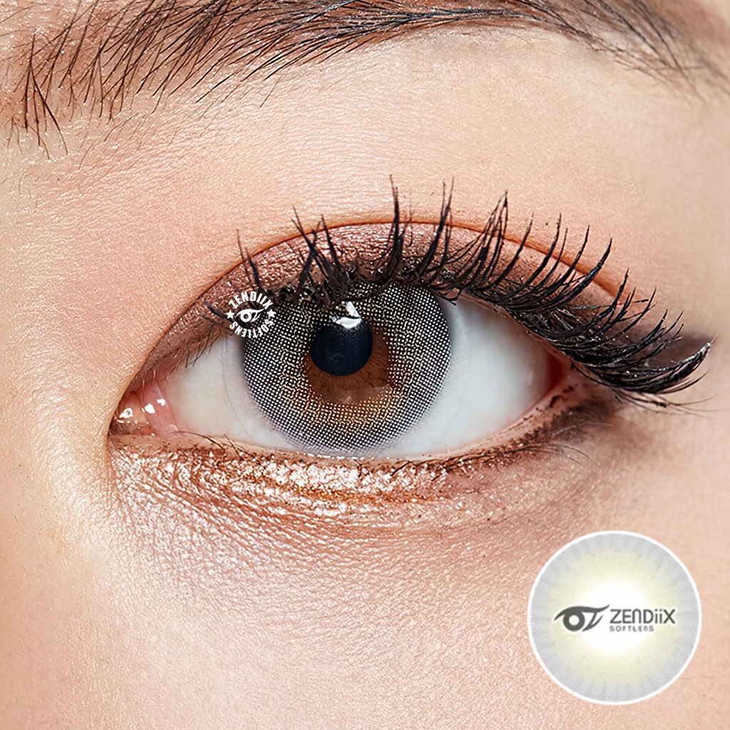 Softlens MINI AVA Warna GREY 14.2mm Normal Beda Minus