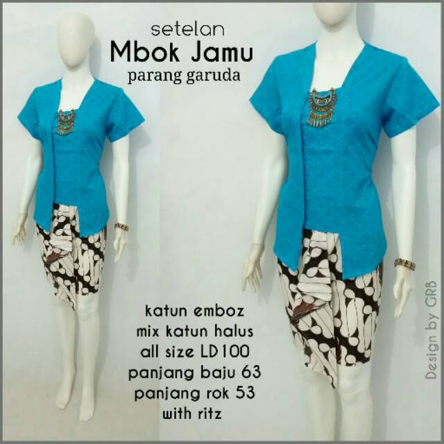 Setelan Kutubaru. Kutubatu embos. Kutubaru katun Mbok Jamu Parang Garuda