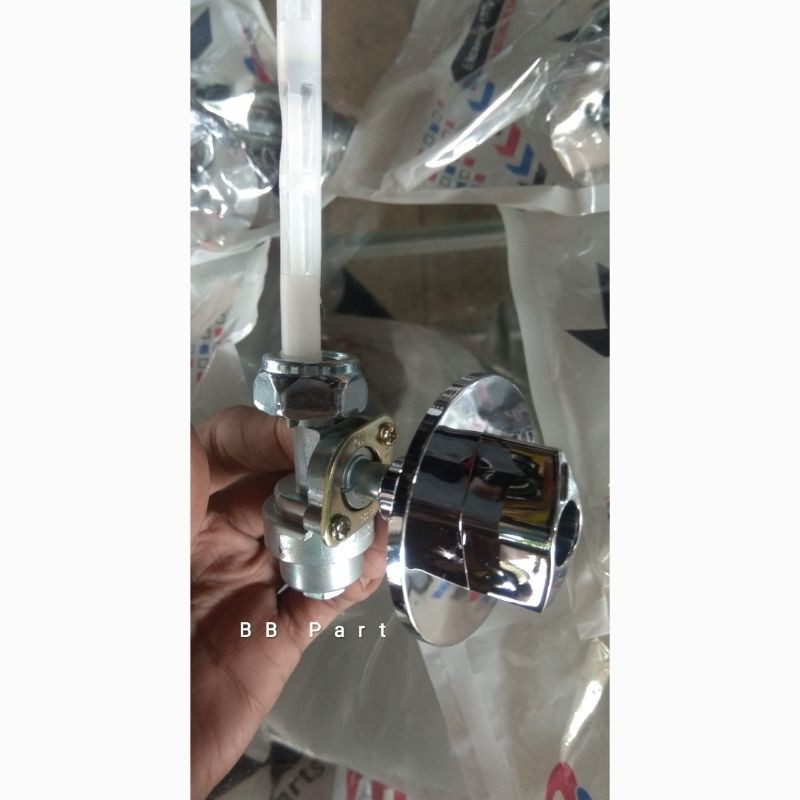 Kran bensin Megapro tiger bisa untuk GL cb dll keran universal variasi chrome model tiger revo