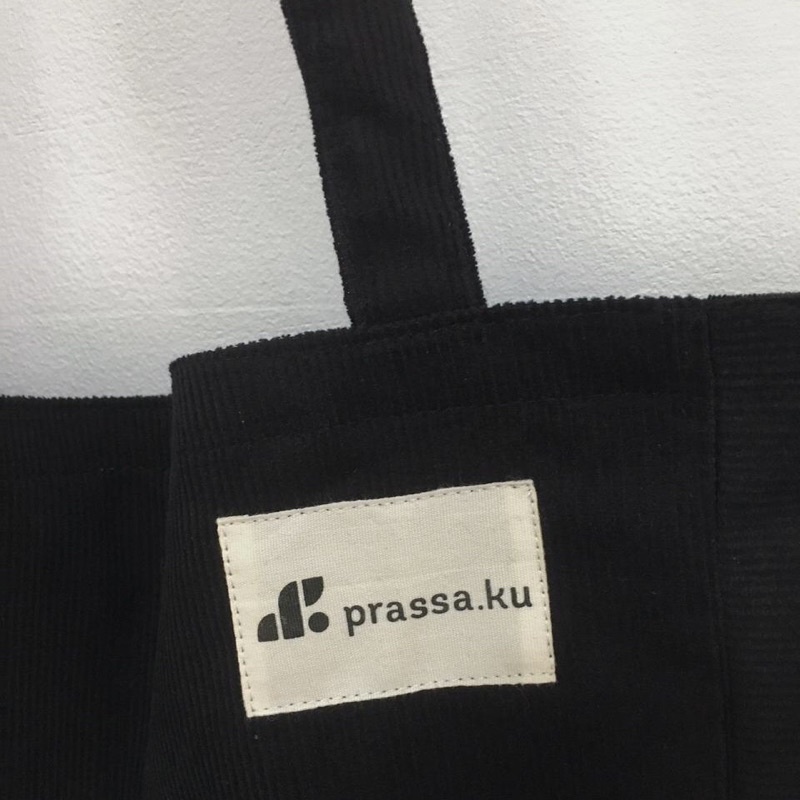 Prassa.ku | Facile Cordu.ku Black - Tas Tote | Totebag Corduroy