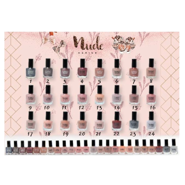 TONE nude series kutek kuteks cat pewarna kuku warna warni perawatan tangan menicure pedicure meni pedi manicure salon kecantikan halal bpom murah termurah original asli ori