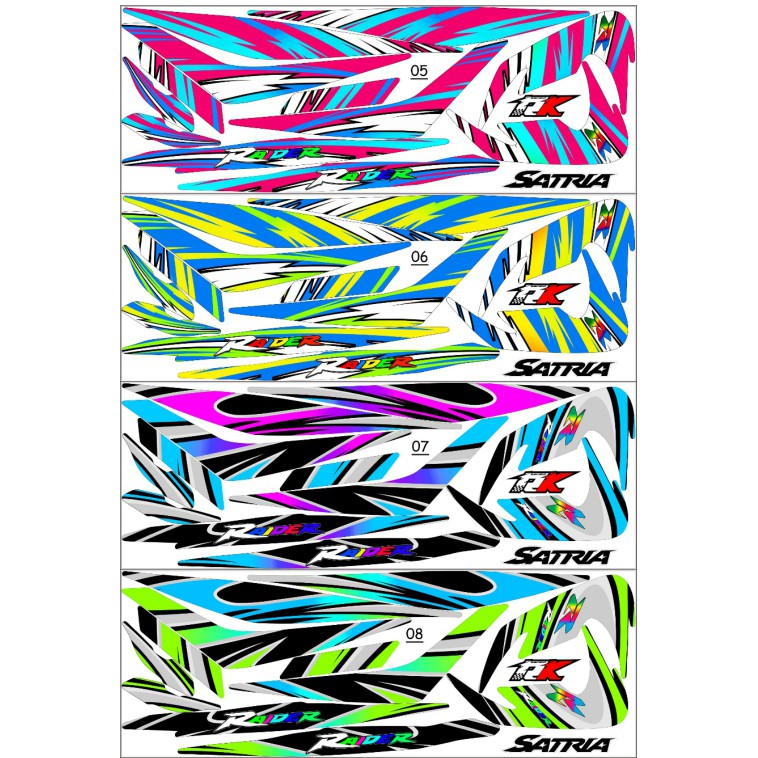 Sticker / Striping Variasi Thailand Thailook Satria Fu CBU 2005-2008 f1359