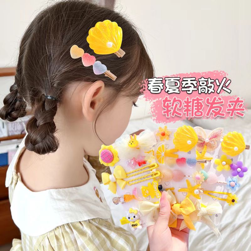 (Hello Girl) F143 Set Jepit Rambut Anak 8 In 1 Set Motif Cantik Dan Lucu