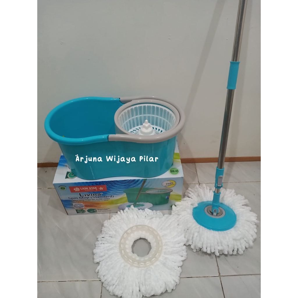 Pel Lantai Livina Spin Mop (Standard) BM-45 Lion Star+Bubblewrap