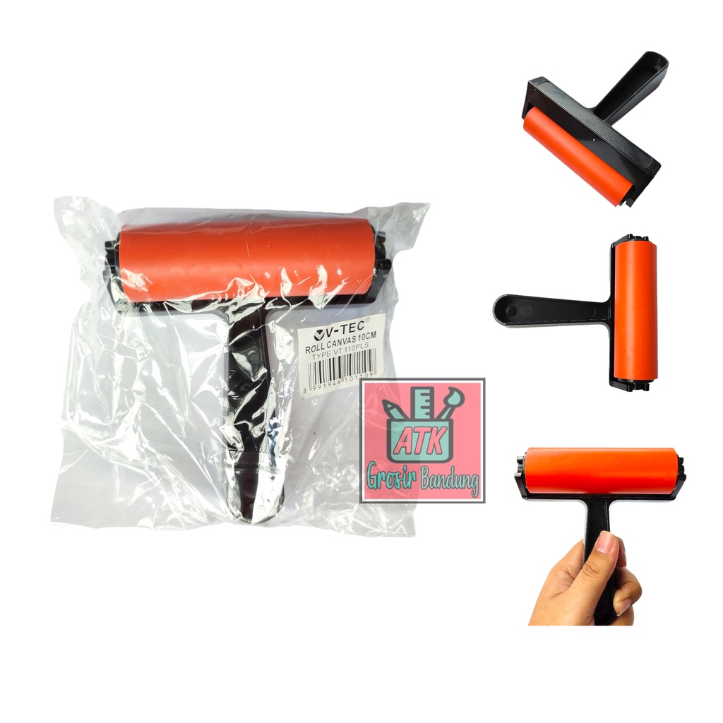 

V-Tec Roller Rubber Plastik VT-110PLS 10 cm / Vtec Roll Lukis Bahan Plastik / Roll Untuk Melukis V-Tec 10 cm SHAGB