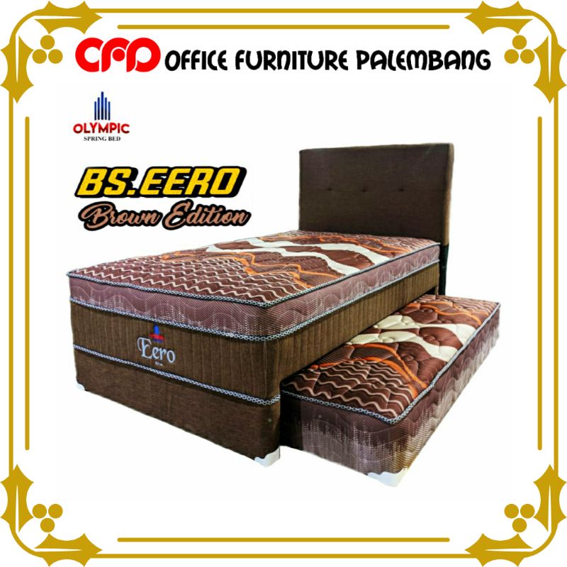 bed sorong 2in1 olympic eero brown bed dorong springbed matras kasur spring bed