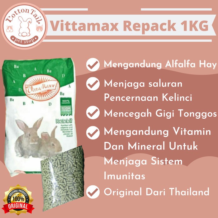 Vittamax Makanan Kelinci 1kg / Rabbit Food Vitamax mirip nova