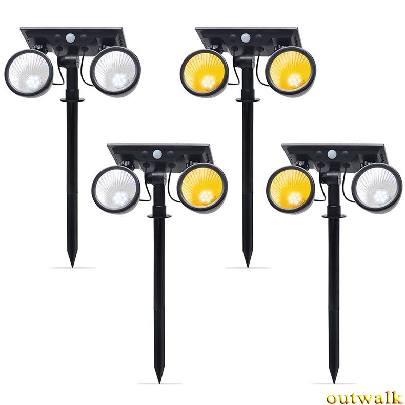 Lampu Dinding Led Tenaga Surya Anti Air Rotasi 360 ° Untuk Taman / Outdoor