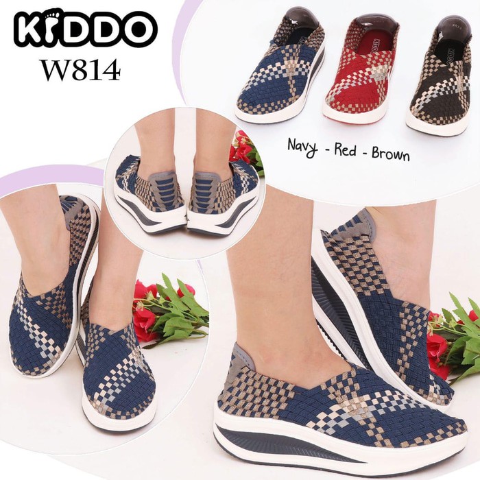 sepatu IMPORT anyaman rajut wanita ORI W814