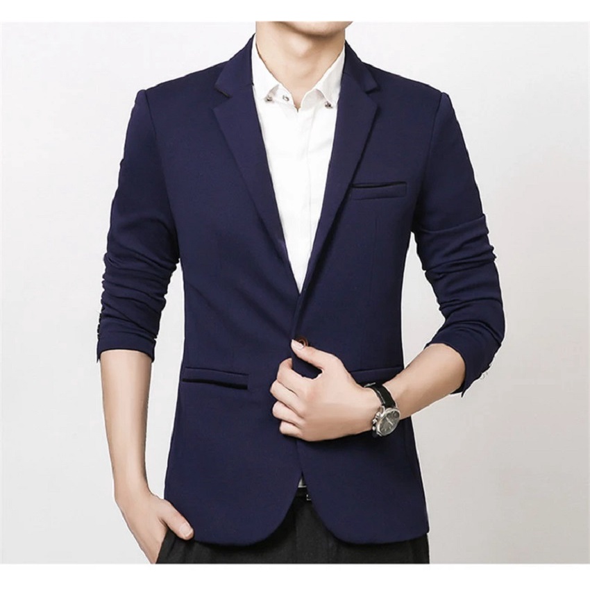 GRATIS ONGKIR !! BLAZER PRIA WARNA NAVY KANCING 1 ORIGINAL NIKAYU HIGH TWIST PREMIUM - BLAZER PRIA MODEL SLIMFIT ORIGINAL NIKAYU WARNA FULL NAVY KANCING 1 BAHAN HIGH TWIST PREMIUM (S,M,L,XL)