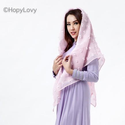 HOPYLOVY - Pashmina Segi Empat Rubia Rubiah