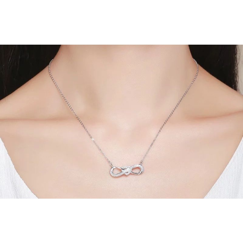 kalung silver s925 infinity love