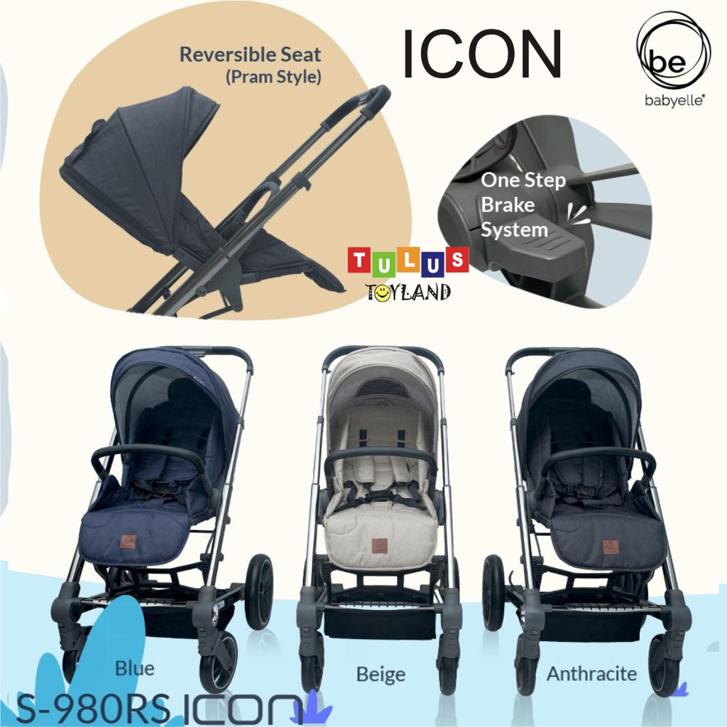 Stroller Babyelle Icon S 980 RS Baby Elle S980 Reversible Pram Kereta Dorong Bayi Hadap Ibu