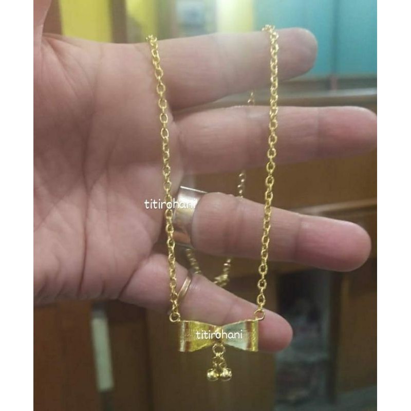 Kalung Pita emas 24K Kadar 99,99%