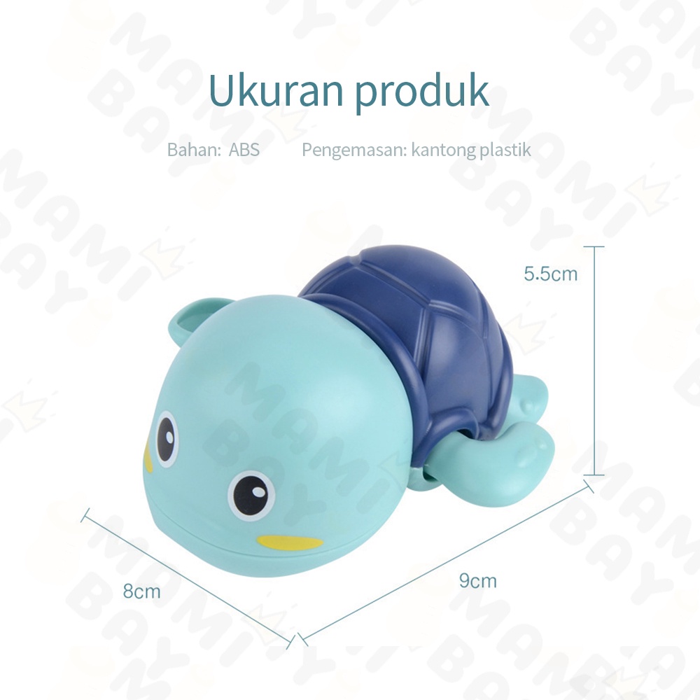 Mamibayi Mainan bayi turtle mainan mandi bayi jarum jam bath toys