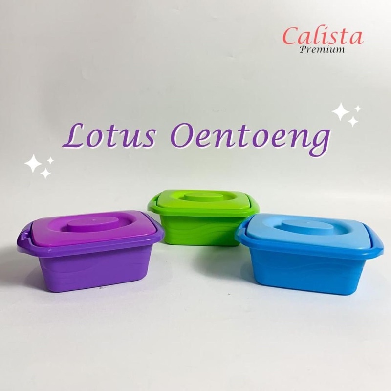 Calista Lotus Oentoeng Square Wadah Saji Makanan 700ml