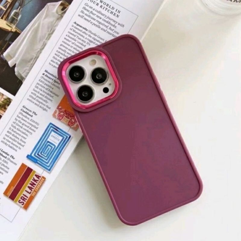 IPHONE 11 BIASA SILIKON CASE PASTEL DOVE METAL CHROME SHOCKPROOF