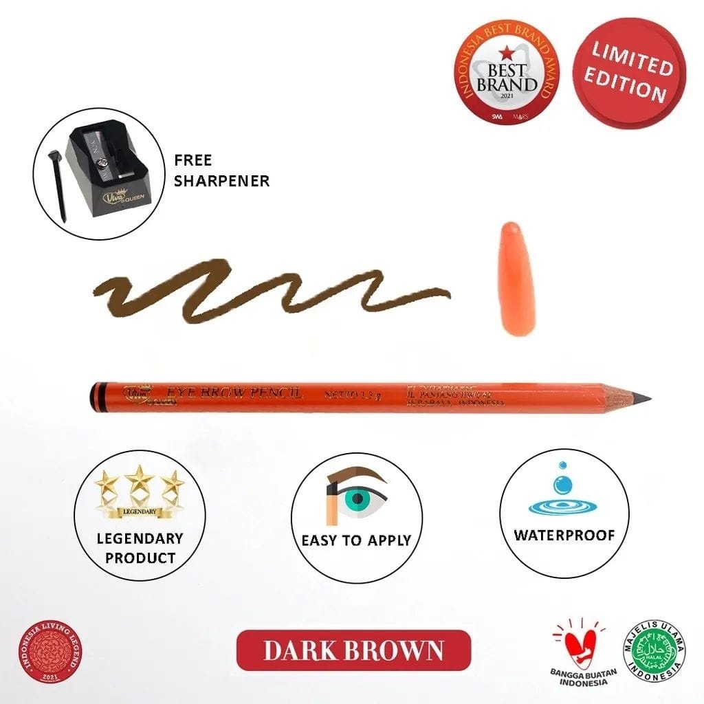 Viva Eyebrow / Pensil Alis Limited Original Black / Brown / Dark Brown (Plus Aksesoris)