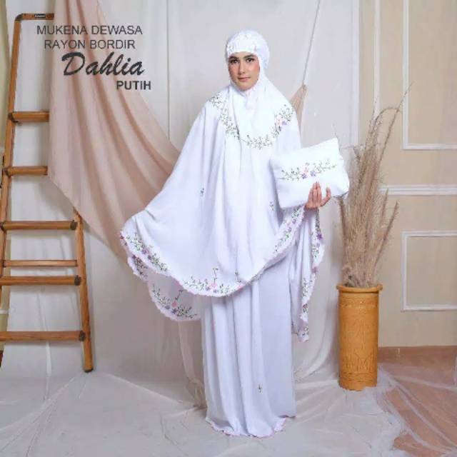 GROSIR MUKENA STORE # MUKENA RAYON BORDIR DAHLIA