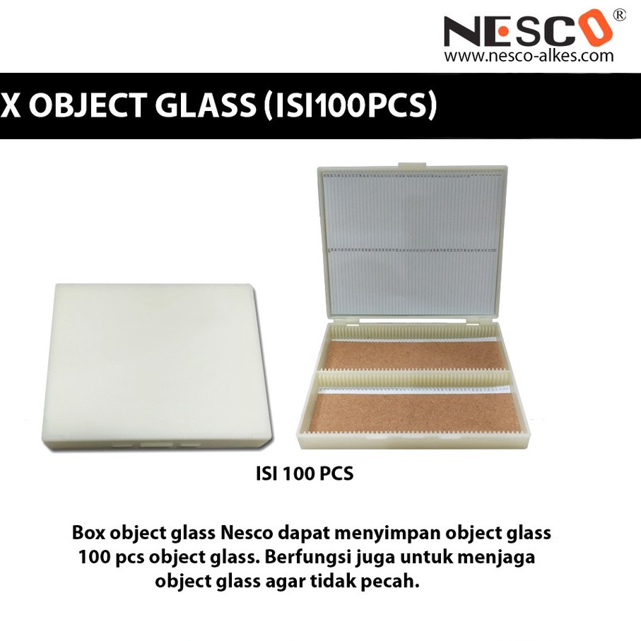 Nesco Box Object Glass untuk menyimpan object glass-BEST SELLER NESCO, HARGA/PCS