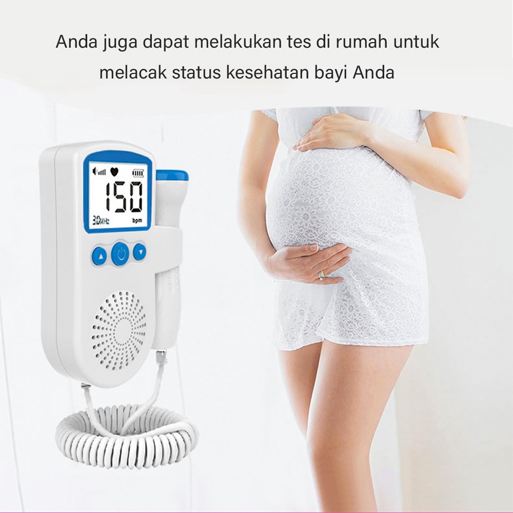 Fetal Doppler Alat Pendeteksi Denyut Jantung Janin Bayi Baby USG Digital Ibu Hamil Dopler / Fetal Doppler Pendetaksi Detak Jantung Janin + Free Gel Ultrasound Dan Baterai / Fetal Doppler Alat Pendeteksi Detak Jantung Janin Bayi Free Gel Sound