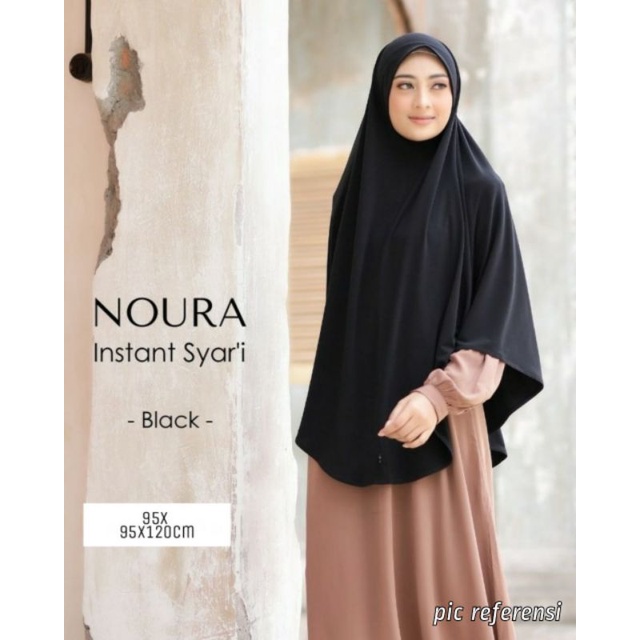 Hijab Syar'i Bergo Instan Naura bahan Jersey Korea Original-4