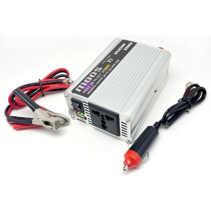 Car Solar Power Inverter DC 12V to AC 220V 500W Pengubah Arus