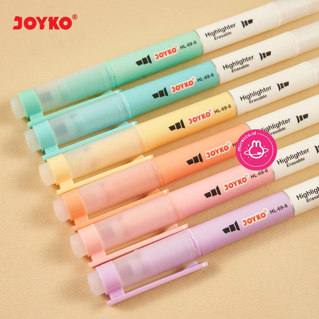 

SET 6 COLOR ERASABLE HIGHLIGHTER JOYKO HL-69-6