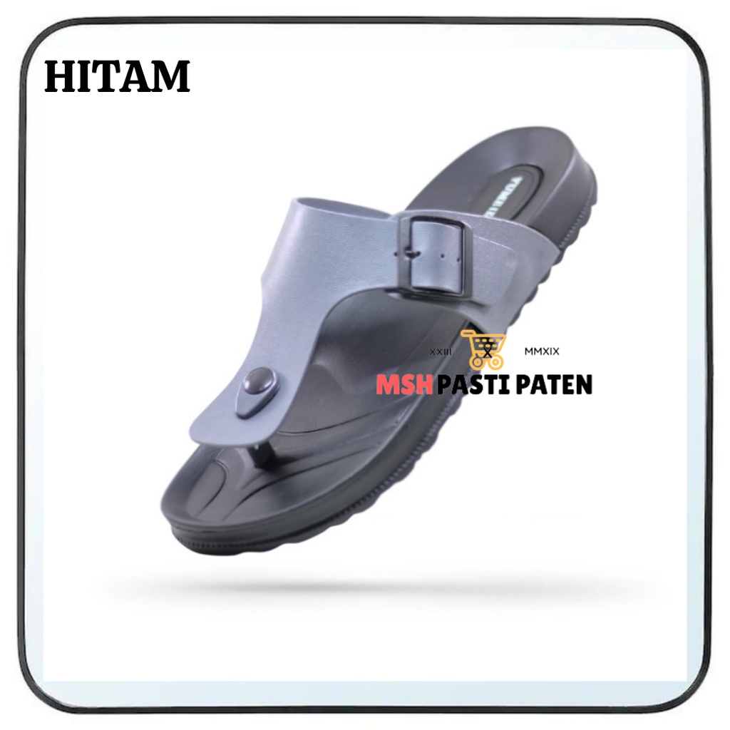 YUMEIDA GT 6102 ORIGINAL UKURAN 38-43 Sandal selop gesper pria dewasa bahan akret nyaman di pakai dan tahan air