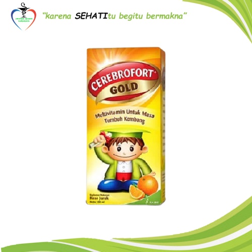 Cerebrofort Gold 100ml Rasa jeruk Vitamin anak