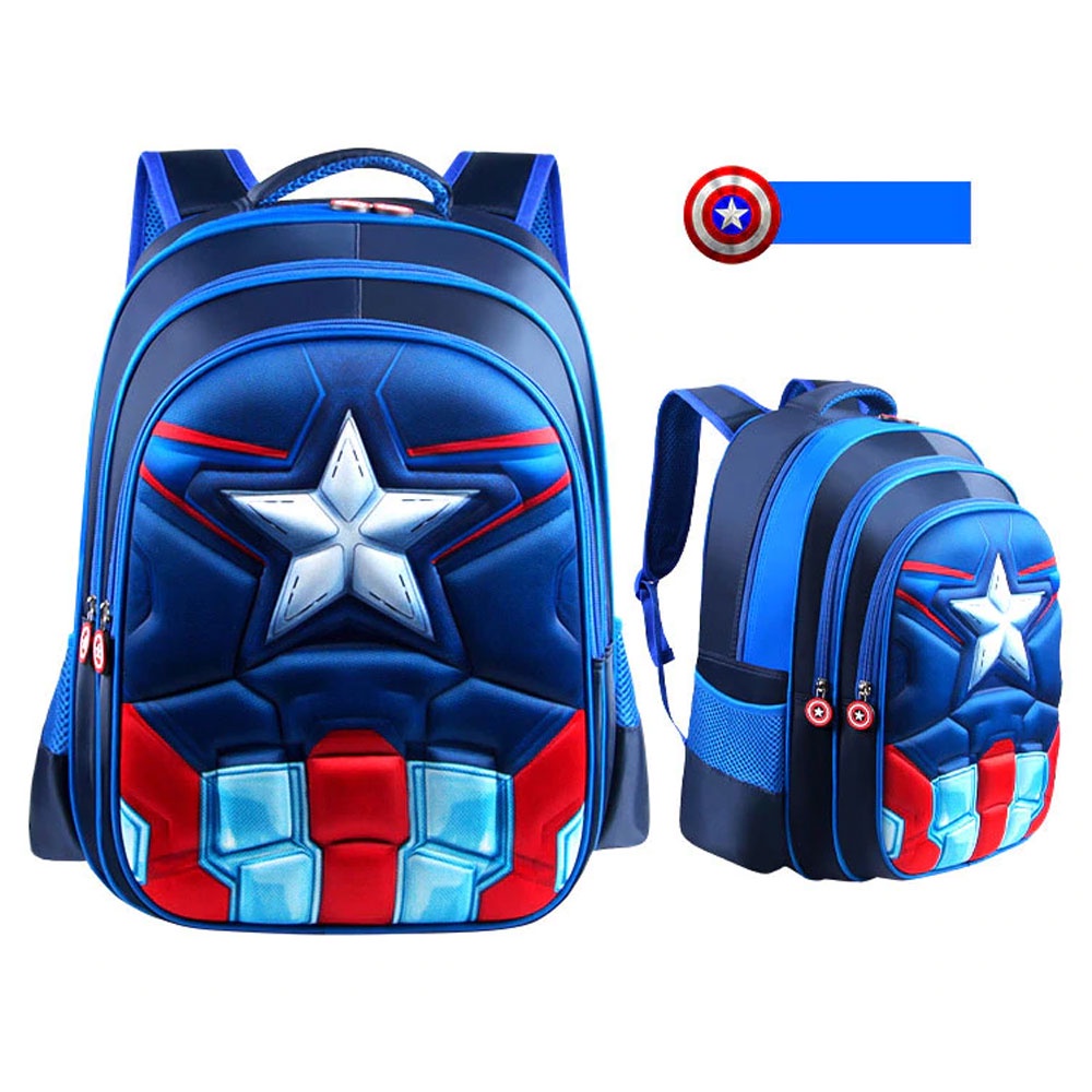 Tas Sekolah Anak Karakter Kartun Captain America - KKH001