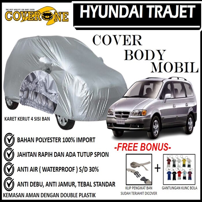 Selimut Sarung Body Cover Mobil Trajet / Mantel Penutup Mobil Trajet / Cover Mobil Outdoor Indoor / Selimut Mobil / Sarung Mobil / Cover Mobil Waterproof Anti Air Free Pengikat Ban