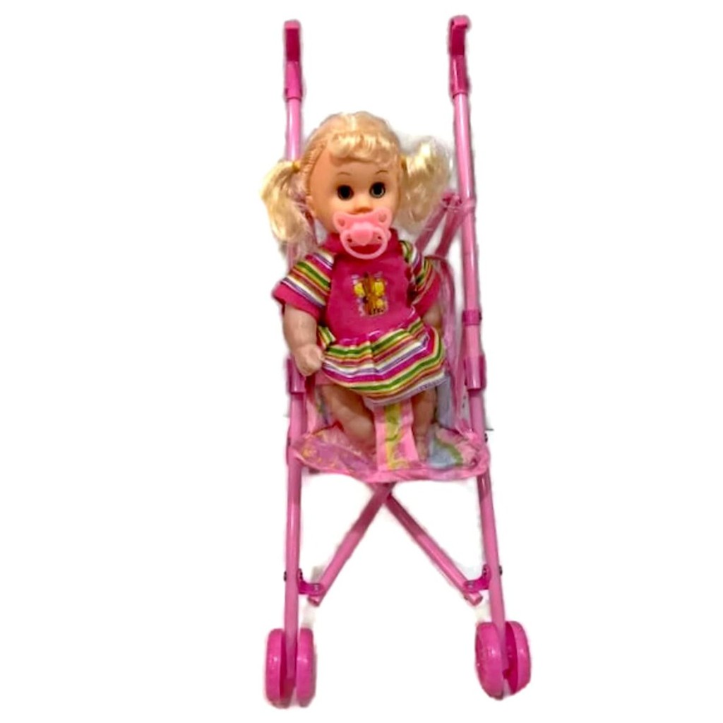 Mainan Anak Perempuan Boneka Bayi Stoller Bisa Nangis
