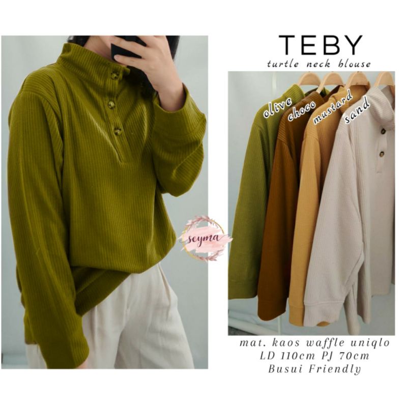 Seyma - Teby Blouse Kaos Waffle UNIQLO