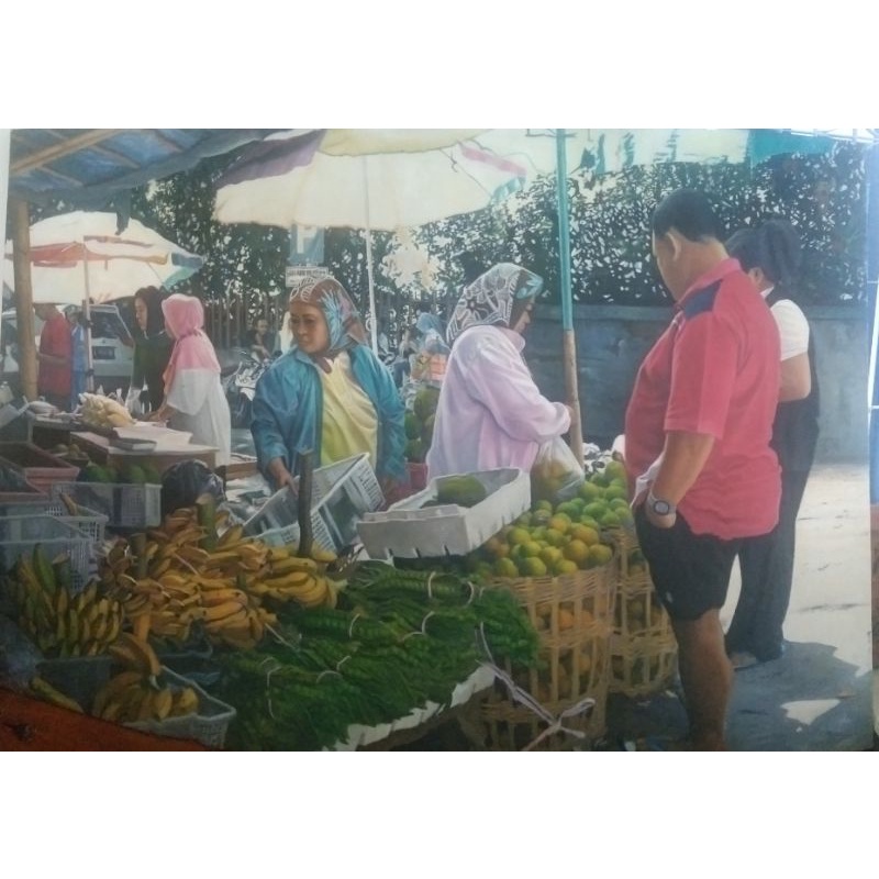 lukisan pasar induk tretes