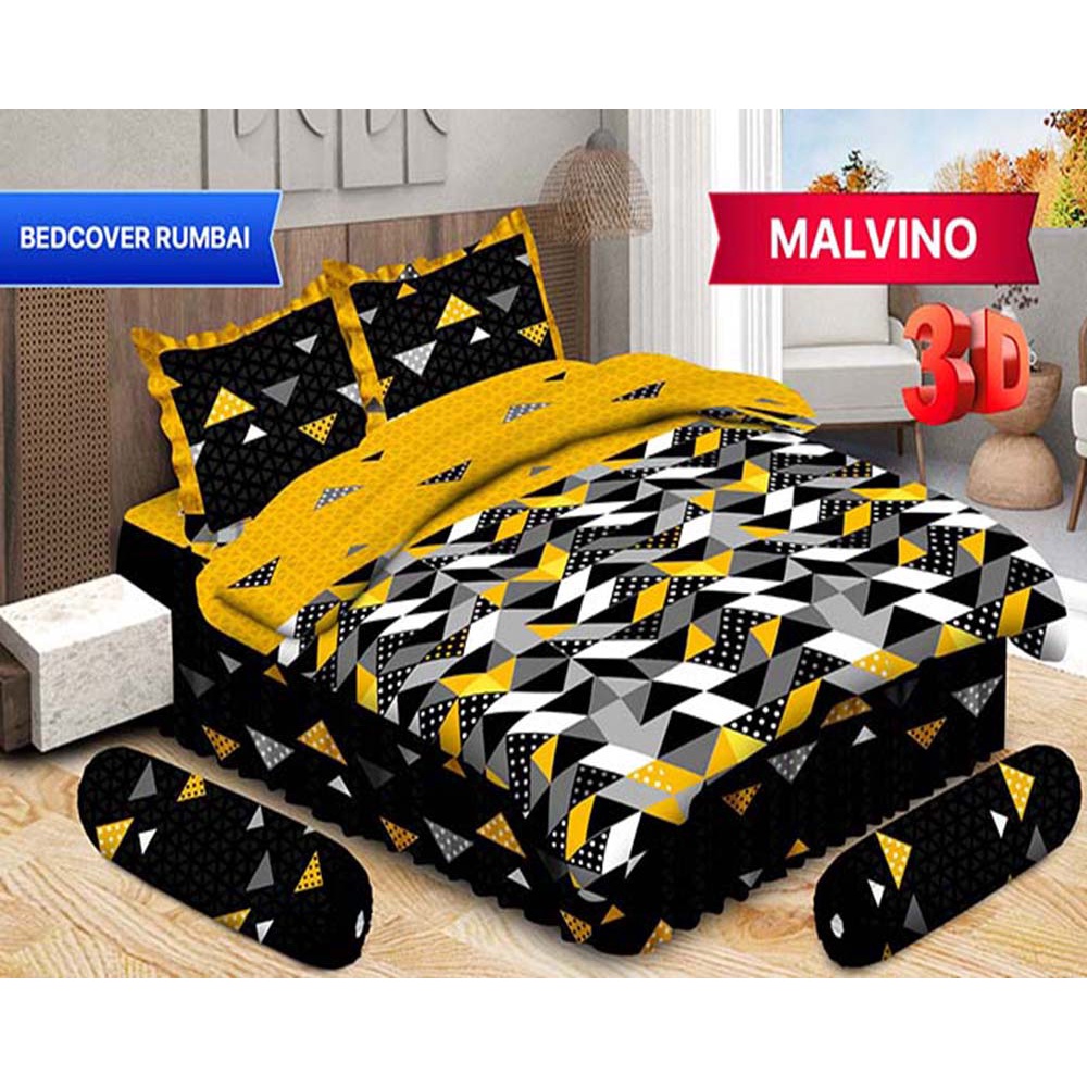 Bedcover Bonita Sprei Rumbai King 180x200 cm Motif Malvino