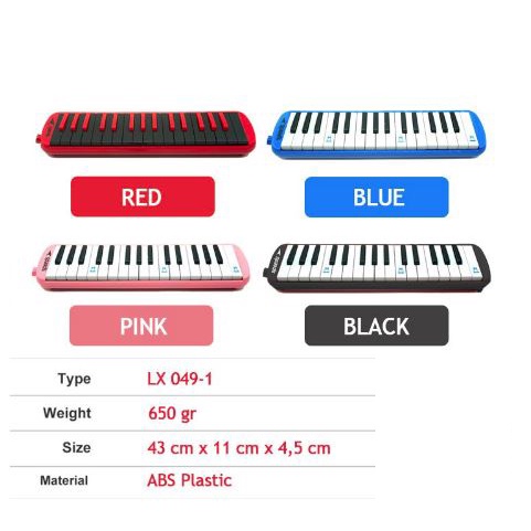 Pianika alat musik,piano tiup, Free Tas, ada gambar Nada